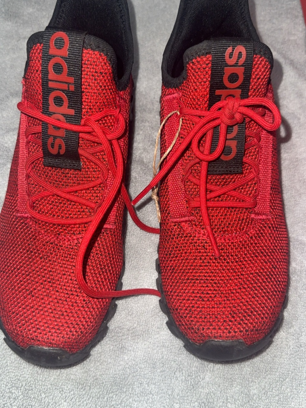 adidas Kids Red Knit Athletic Sneakers